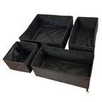 Набор коробок без крышки 31x31/15x31/15x15 см полиэстер цвет черный 4 шт