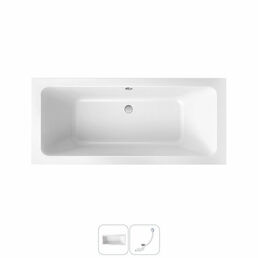Акриловая ванна 170x75 Lavinia Boho Pure 202010750 в наборе 2 в 1: прямоугольная ванна 170 x 75 см, слив-перелив