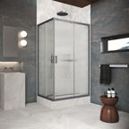 Душевой уголок Vegas-Glass ZA-F Protec 110x95 ZA-F Protec h1900 110*95 06 Moru профиль GunMetal, стекло Moru