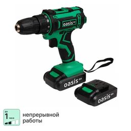 Дрель-шуруповерт аккумуляторная Oasis Eco ASB-18S, 18 В Li-ion 2x1.5 Ач