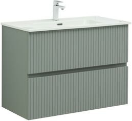 Тумба с раковиной Aquanet Джейн 90 подвесная, мисти грин
