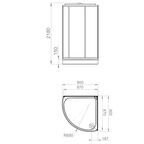 Душевая кабина Domani-Spa Simple низкий поддон 90x90 см цвет хром