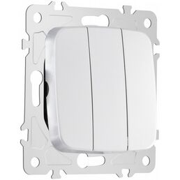Выключатель трёхклавишный Arte Milano am-205 205.30-3.silver