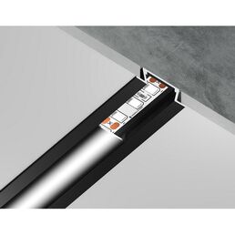 Алюминиевый профиль встраиваемый для светодиодной ленты до 11мм Ambrella Illumination GP1001BK/BK