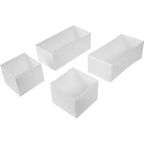 Набор коробок без крышки 15x11x31/15x11x15 см полиэстер цвет белый 4 шт