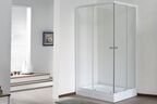 Душевой уголок Royal Bath 100х115 RB11510HPD-T стекло прозрачное, профиль белый, без поддона