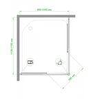 Душевой уголок Royal Bath 100х115 RB11510HPD-T стекло прозрачное, профиль белый, без поддона