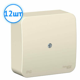 Коробка распределительная Schneider Electric Blanca 75x75x30 квадратная 2 ввода для открытого монтажа IP42 молочный (комплект из 12 шт)