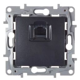 Розетка компьютерная RJ45 категория 6 UTP - Legrand Etika - антрацит