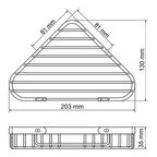 Полка металлическая угловая WasserKraft серебряный 20,3х3,5 см