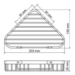 Полка металлическая угловая WasserKraft серебряный 20,3х3,5 см