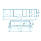 Бассейн каркасный Bestway 56714 BW 427x250x100 см 7250 л