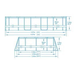 Бассейн каркасный Bestway 56714 BW 427x250x100 см 7250 л