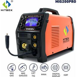 HITBOX 200A MIG 4 в 1 Сварочный аппарат инверторный 220 В для газовой/безгазовой сварки