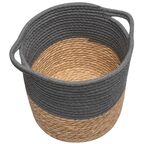 Корзина для хранения 25x25x25 см хлопок серый