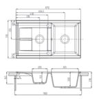 Кухонная мойка Aquaton Делия 87 жемчуг 1A716232DE240