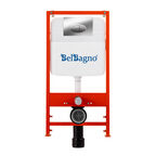 Комплект унитаз с инсталляцией BelBagno Duet CZR-2462-TH-TOR/CZR-870-SC/BB026/BB051CR безободковый, микролифт, белый, кнопка хром