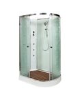 Душевая кабина AvaCan EM1511LNGM 110x80 стекло рисунок, профиль хром, левая