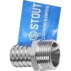 Штуцер Stout 1"x25 мм НР латунь SFT-0067-000125