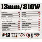 Дрель-шуруповерт сетевая ударная Worx WT323 WX, 800 Вт