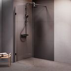 Душевая перегородка Walk In Am.Pm X-Joy 80x195 W94WI-80-F1-BTE стекло прозрачное, профиль черный