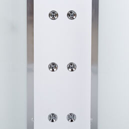 Душевой бокс DTO EM ЕМ4515 LED 150х85 с гидромассажем, стекло матовое, профиль хром