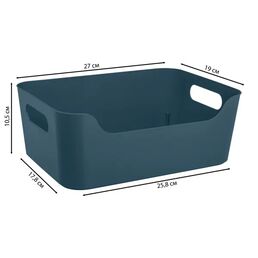 Корзина Scandi 27x10.5x19 см полипропилен цвет синий