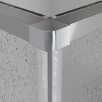 Душевой уголок Niagara Nova 80x80 NG-3622-34 стекло шиншилла, профиль хром, без поддона