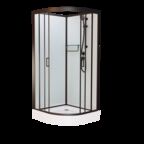 Душевая кабина Frank F400 Black 100x100 без крыши