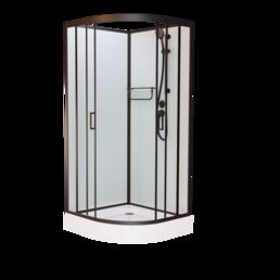 Душевая кабина Frank F400 Black 100x100 без крыши