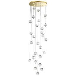 Подвесная каскадная люстра светодиодная Odeon Light Crystal 5008/120L