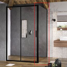 Боковая стенка Ravak Blix Slim 80x195 X9BM40300Z1 стекло прозрачное, профиль черный