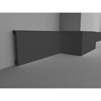 Плинтус напольный Atrium РМ полистирол ударопрочный цвет черный 2000x16x80 мм