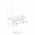 Акриловая ванна 170x75 с каркасом Lavinia Boho Evan S1-37110170 в наборе 2 в 1: прямоугольная ванна 170 x 75 см, каркас