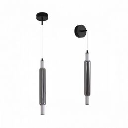 Бра светодиодное/подвесной светильник Lumion Trendy 6556/15WCL черный/дымчатый, металл/акрил/стекло LED 15W 4000К 220V