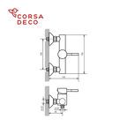 Смеситель без излива Corsa Deco AS черный с лейкой однорычажный (FSHASB)