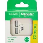 Розетка USB встраиваемая Systeme Electric Glossa цвет бежевый