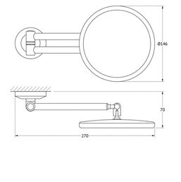 Зеркало косметическое настенное  FBS STA 020