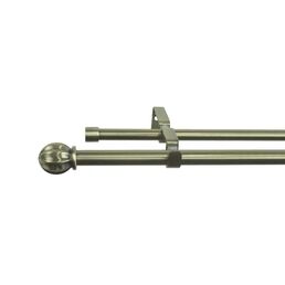 Карниз двухрядный раздвижной Inspire Ikary 160-300 см металл цвет латунь