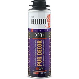 Монтажный и стыковочный клей-пена KUDO PUR DECOR Х10+ KUPP06B10HC