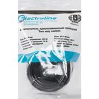Выключатель Electraline одноклавишный проходной черный