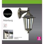 Светильник уличный настенный Inspire Peterburg 1xE27x60 Вт алюминий/стекло цвет бронза