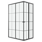 Душевой уголок Niagara Eco 117x78 NG-1012-14QKL стекло в клетку, профиль черный матовый