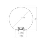 Светильник садово-парковый Svet Анелма черный 310 мм E27 100 Вт IP44 (1200-00340)