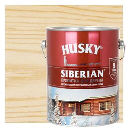 Пропитка для дерева Husky Siberian полуматовая цвет бесцветный 2.7 л