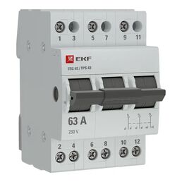 Трехпозиционный переключатель EKF Proxima 3P 63 А
