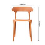 Кухонный стул Treet Roero 48x74x46.5 см каркас пластик спинка полипропилен цвет терракотовый