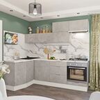 Фасад для кухонного шкафа Берлин 32.9x102.1 см Delinia ID МДФ цвет серый