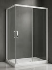 Душевой уголок Royal Bath 100х115 RB11510HPD-T стекло прозрачное, профиль белый, без поддона