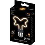 Лампа светодиодная Gauss Butterfly E27 230 В 4 Вт декоративная 390 лм, тёплый белый свет
